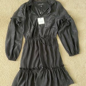 NWT - Women's Black Shimmer Dress - Laundry By Shelli Segal - Black